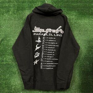 Aespa Parallel Line Live Tour K-Pop Girl Group Zip-Up Hoodie Size Extra Large